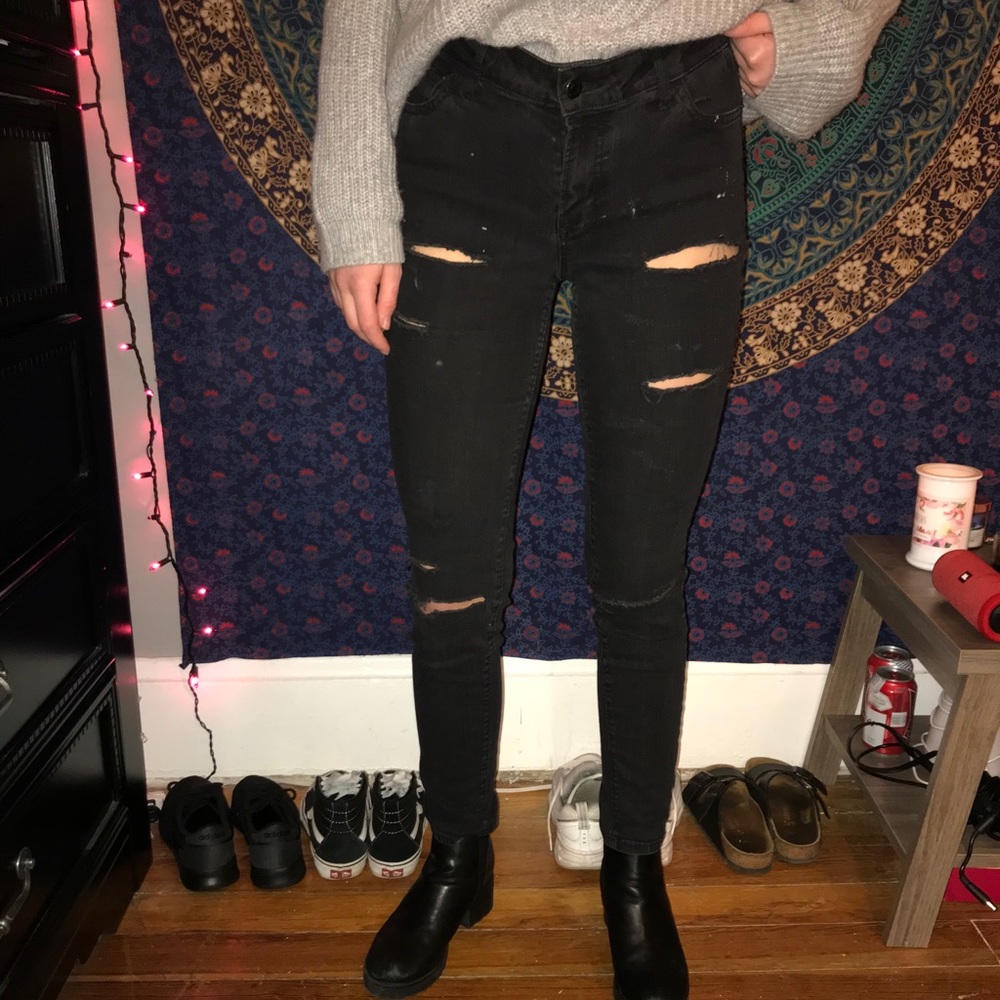 super skinny black jeans
